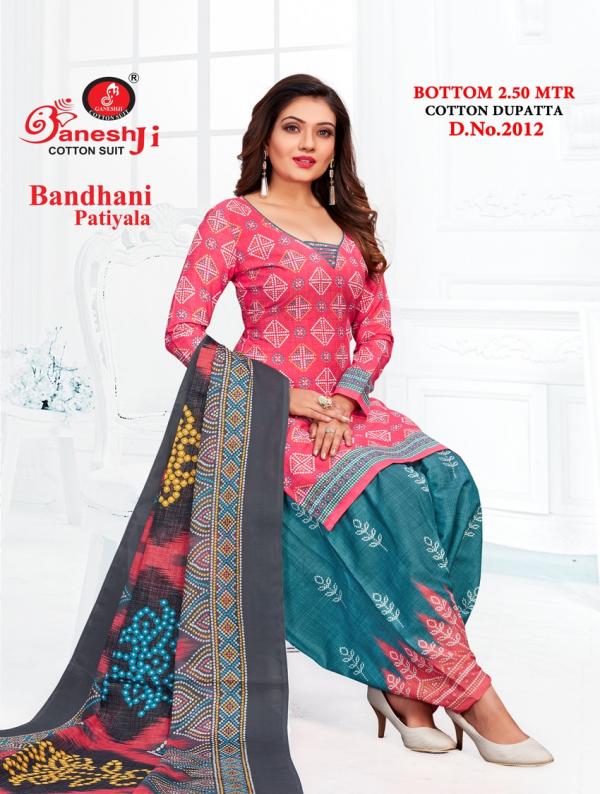 Ganeshji Bandhani Patiyala Vol-2 Cotton Dress Material